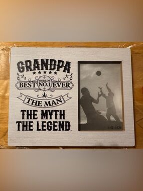 Grandpa Worlds No 1 Best Ever The Man The Myth The Legend Wood Picture Frame